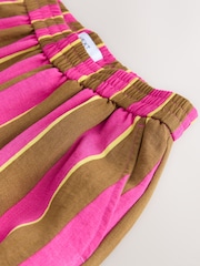 Pink/Orange Stripe Pull On Super Wide Leg Trousers - Image 7 of 7
