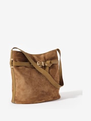 Mint Velvet Brown Suede Bucket Bag - Image 3 of 4