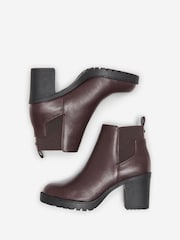 ONLY Brown Block Heel Chelsea Boots - Image 3 of 6