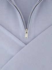 Reiss Sky Blue Blackhall 9-13 yrs Merino Wool Half-Zip Funnel Neck Jumper - Image 5 of 5