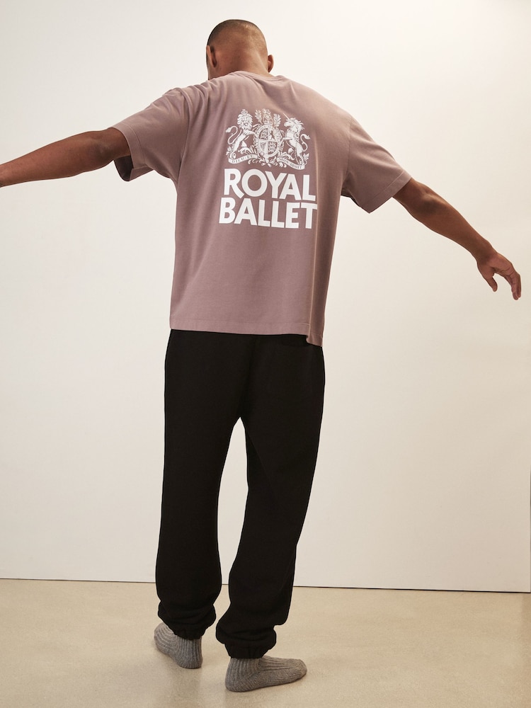 Reiss Rose Pink Principal Reiss | Royal Ballet Logo Unisex Fit T-Shirt - Image 1 of 8 Reiss Rose Pink Principal Reiss | Royal Ballet Logo Unisex Fit T-Shirt - Image 1 of 8