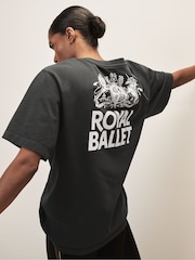 Reiss Black Principal Reiss | Royal Ballet Logo Unisex Fit T-Shirt - Image 4 of 8
