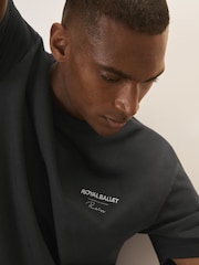Reiss Black Principal Reiss | Royal Ballet Logo Unisex Fit T-Shirt - Image 5 of 8