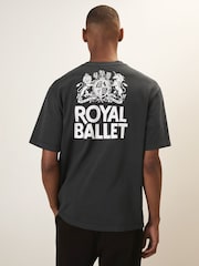 Reiss Black Principal Reiss | Royal Ballet Logo Unisex Fit T-Shirt - Image 6 of 8