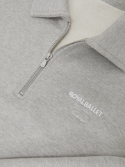 Reiss Grey Melange Basque Reiss | Royal Ballet Zip Sweatshirt Unisex Fit - Image 8 of 8
