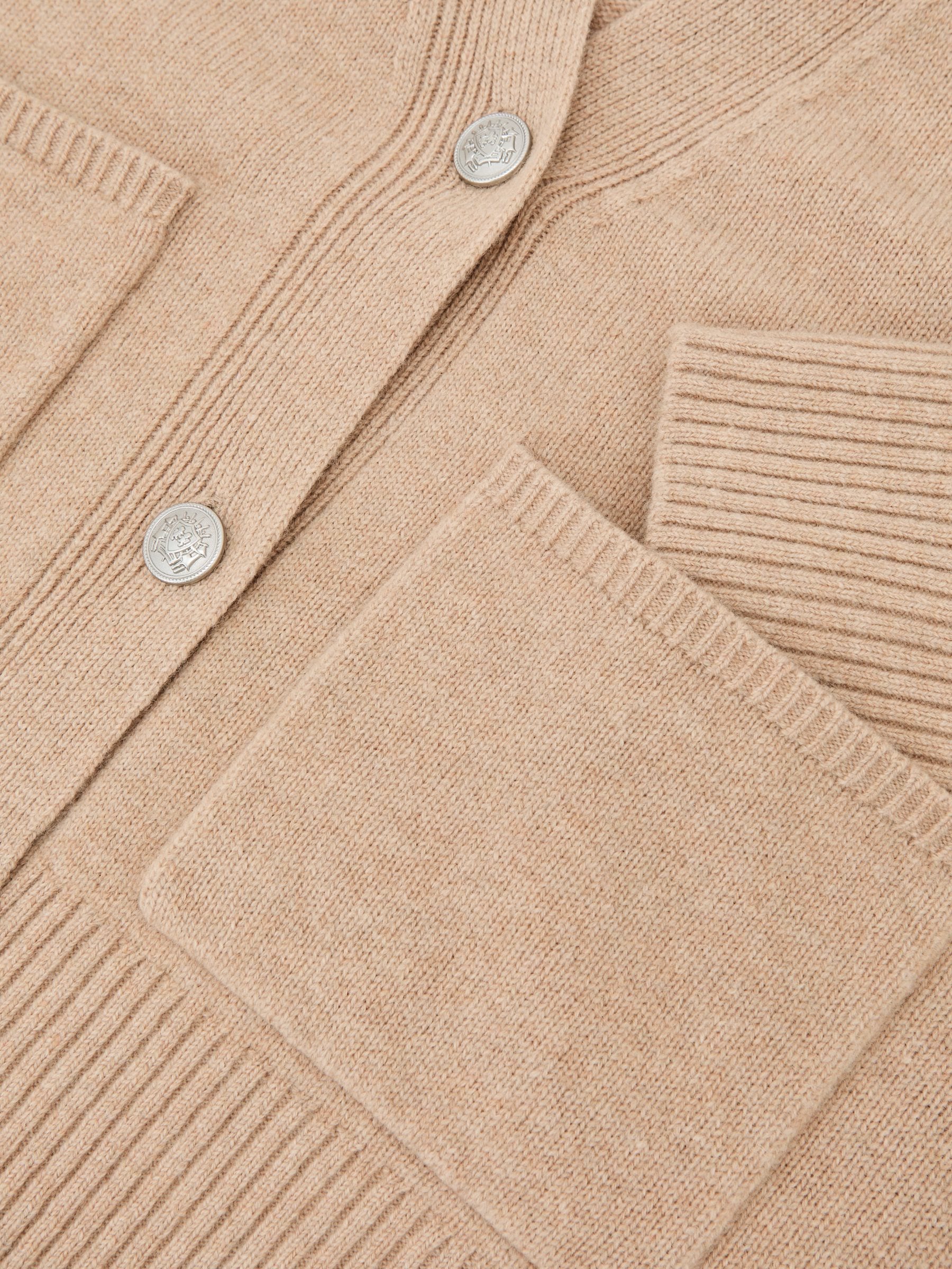 Buy Reiss Beige Neutral Maya Wool-Cashmere Button-Through Cardigan