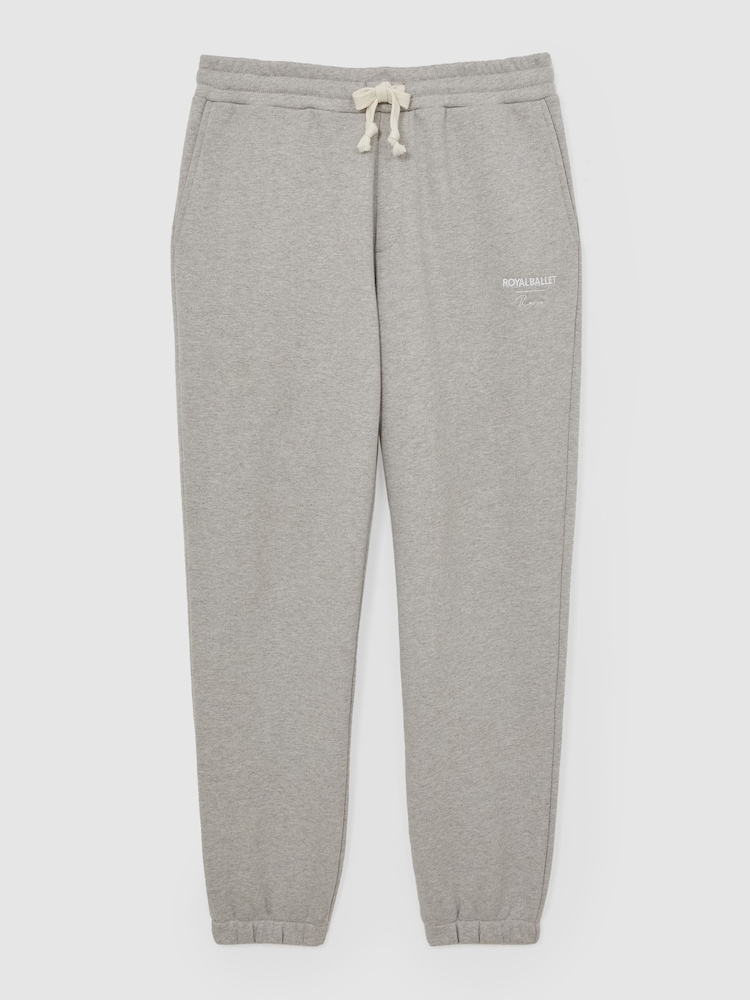 Reiss Grey Melange Jeté Reiss | Royal Ballet Cuffed Joggers - Image 2 of 6 Reiss Grey Melange Jeté Reiss | Royal Ballet Cuffed Joggers - Image 2 of 6