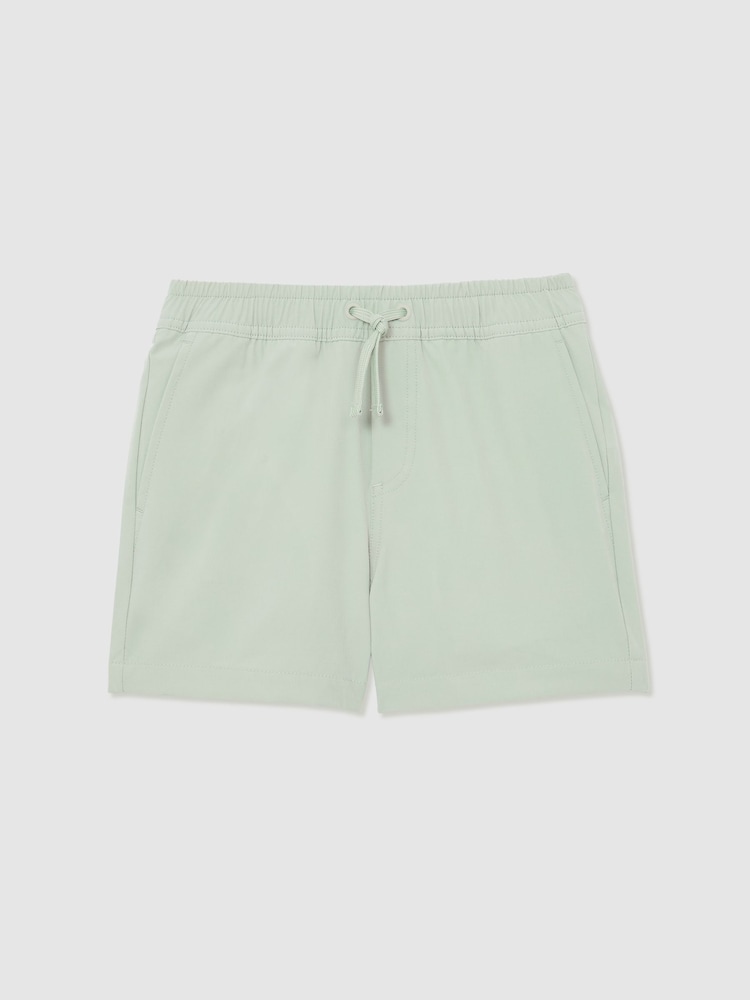 Reiss Mint Green Cliff 13-14 yrs Printed Drawstring Swim Shorts - Image 1 of 6