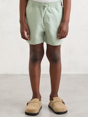 Reiss Mint Green Cliff 13-14 yrs Printed Drawstring Swim Shorts - Image 4 of 6