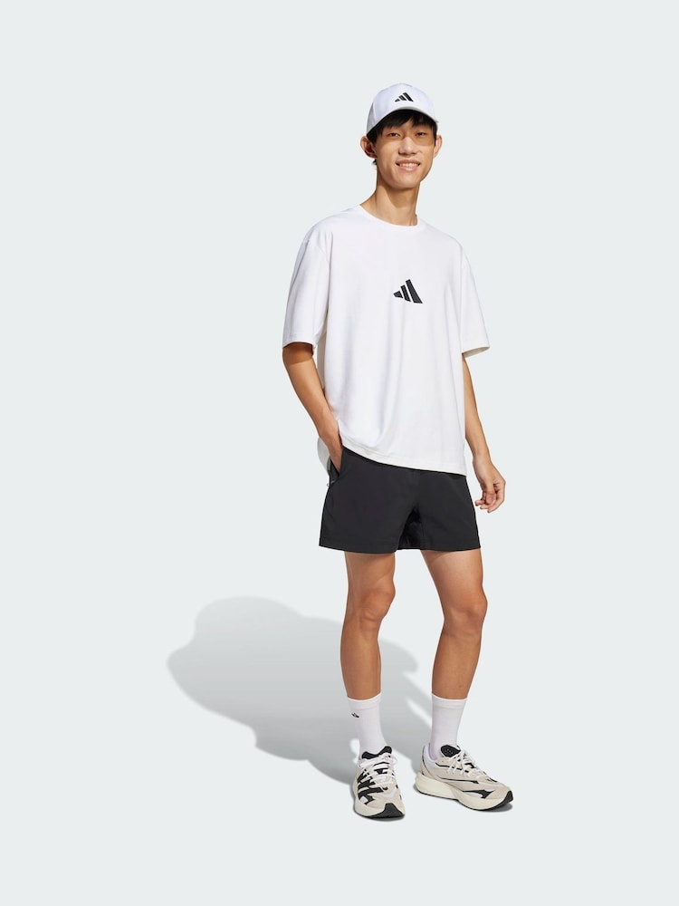 adidas White Loose Fit Z.N.E. T-Shirt - Image 1 of 5