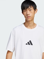 adidas White Loose Fit Z.N.E. T-Shirt - Image 4 of 5