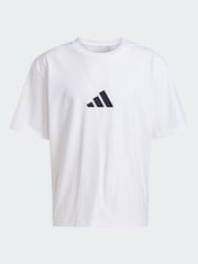 adidas White Loose Fit Z.N.E. T-Shirt - Image 5 of 5