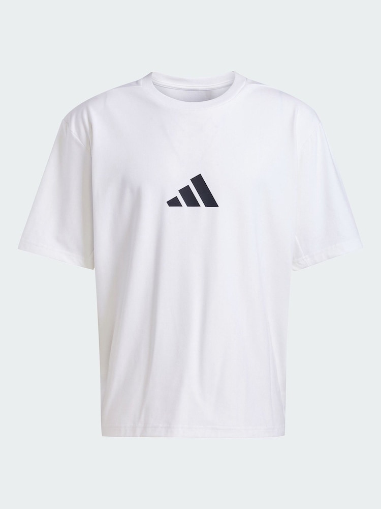 adidas White Loose Fit Z.N.E. T-Shirt - Image 5 of 5
