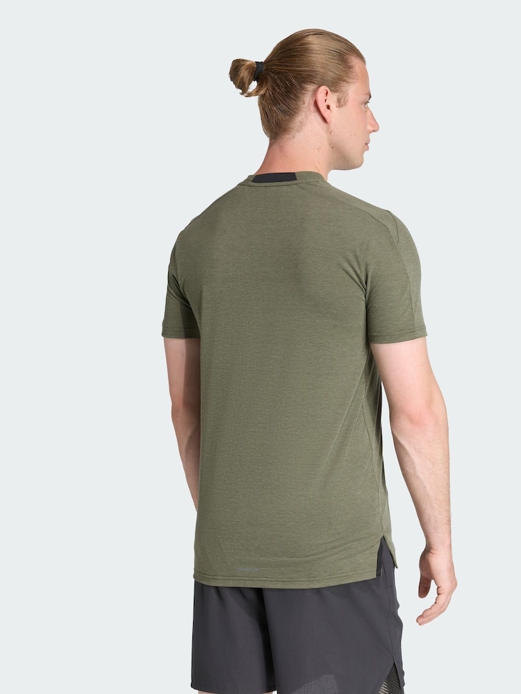 adidas Green Designed for Training Workout T-Shirt - Image 2 of 4 adidas Green Designed for Training Workout T-Shirt - Image 2 of 4