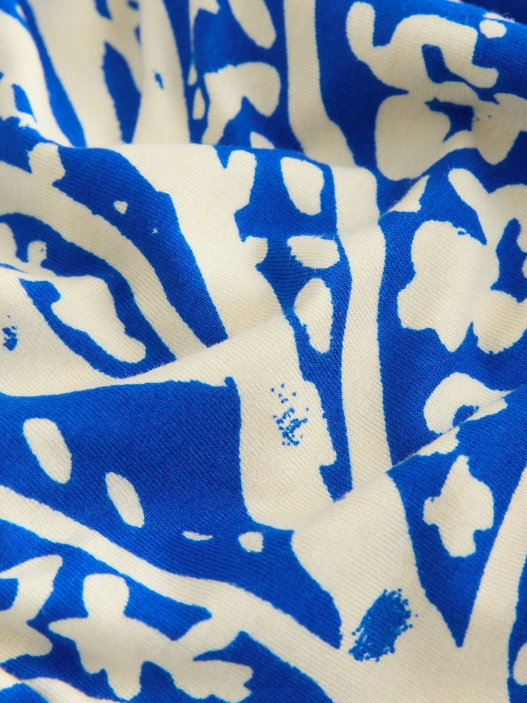 Μπλε/Εκρού Φύλλο Στάμπα - Ζέρσεϊ, Κλότες - Εικόνα 2 από 3