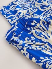 أزرق/بيج فاتح ـ طبعة ورق شجر - جيب شورت جيرسي - Image 7 of 8