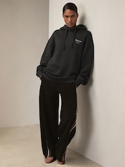Reiss Washed Black Battu Reiss | Royal Ballet Logo Hoodie Unisex Fit - Image 3 of 9