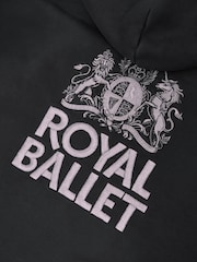 Reiss Washed Black Battu Reiss | Royal Ballet Logo Hoodie Unisex Fit - Image 9 of 9