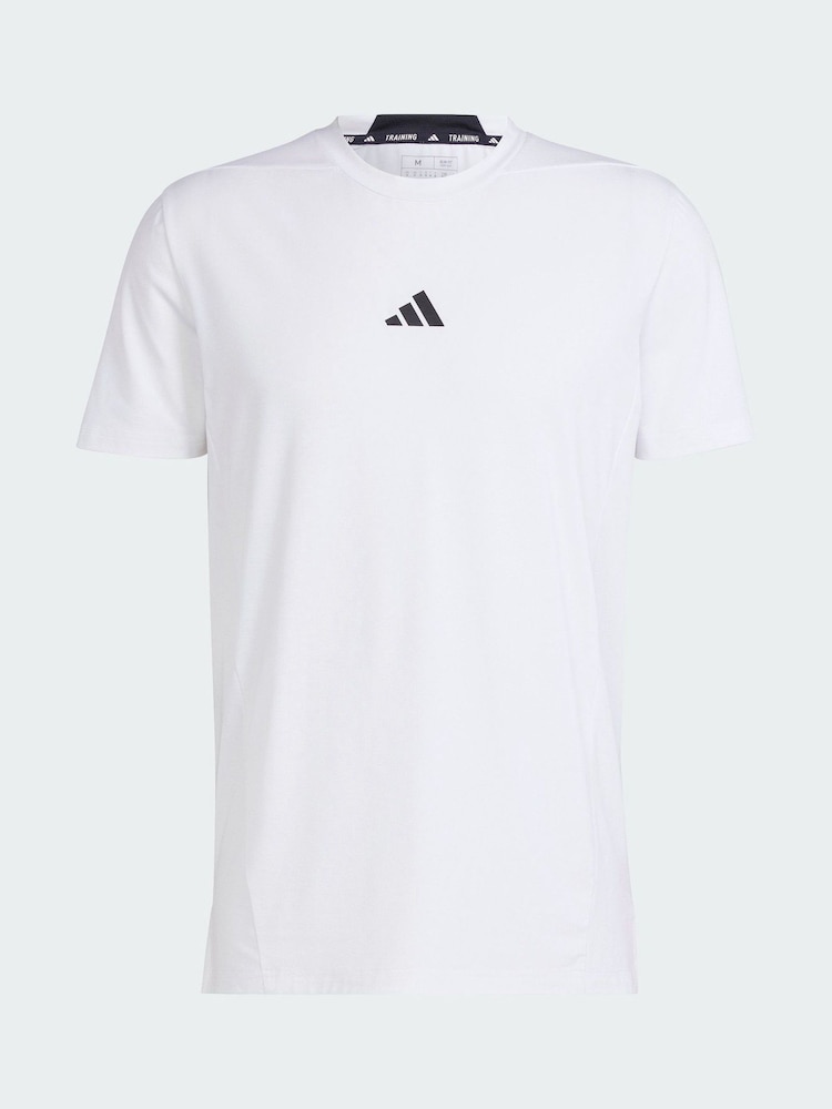 adidas White Designed For Training Workout T-Shirt - Image 1 of 3