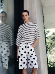 Chocolate Brown Spot Chino Jorts Shorts - Image 2 of 8