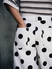 Chocolate Brown Spot Chino Jorts Shorts - Image 4 of 8