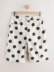 Chocolate Brown Spot Chino Jorts Shorts - Image 6 of 8