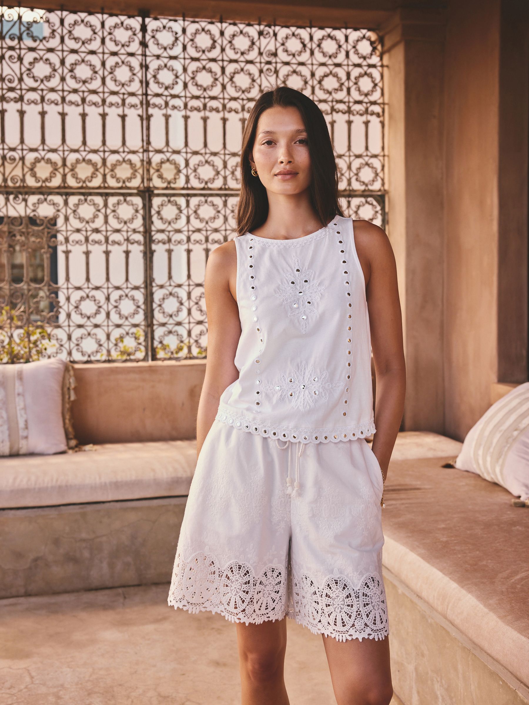 Buy Ecru Crochet Trim Shorts from Next South Africa