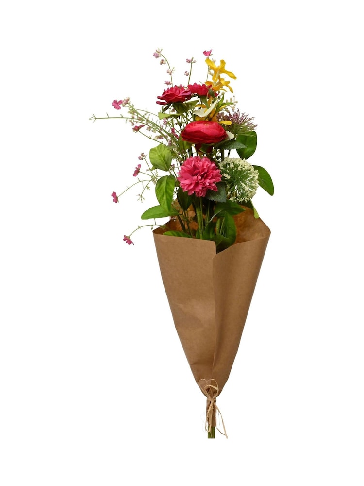 Decoris Peony & Daisy Wildflower Faux Bouquet - Image 3 of 3 Decoris Peony & Daisy Wildflower Faux Bouquet - Image 3 of 3