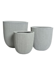 Decoris Set of 3 Plastic Lennox Planters - Image 2 of 3