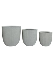 Decoris Set of 3 Plastic Lennox Planters - Image 3 of 3