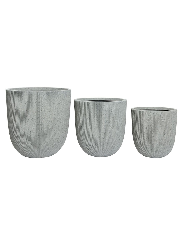Decoris Set of 3 Plastic Lennox Planters - Image 3 of 3