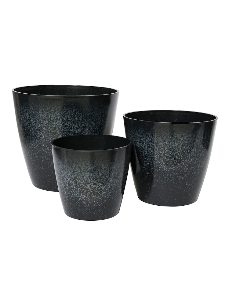 Decoris Set of 3 Felix Plastic Planters - Image 2 of 3