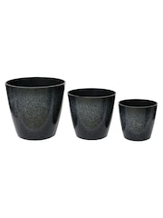 Decoris Set of 3 Felix Plastic Planters - Image 3 of 3