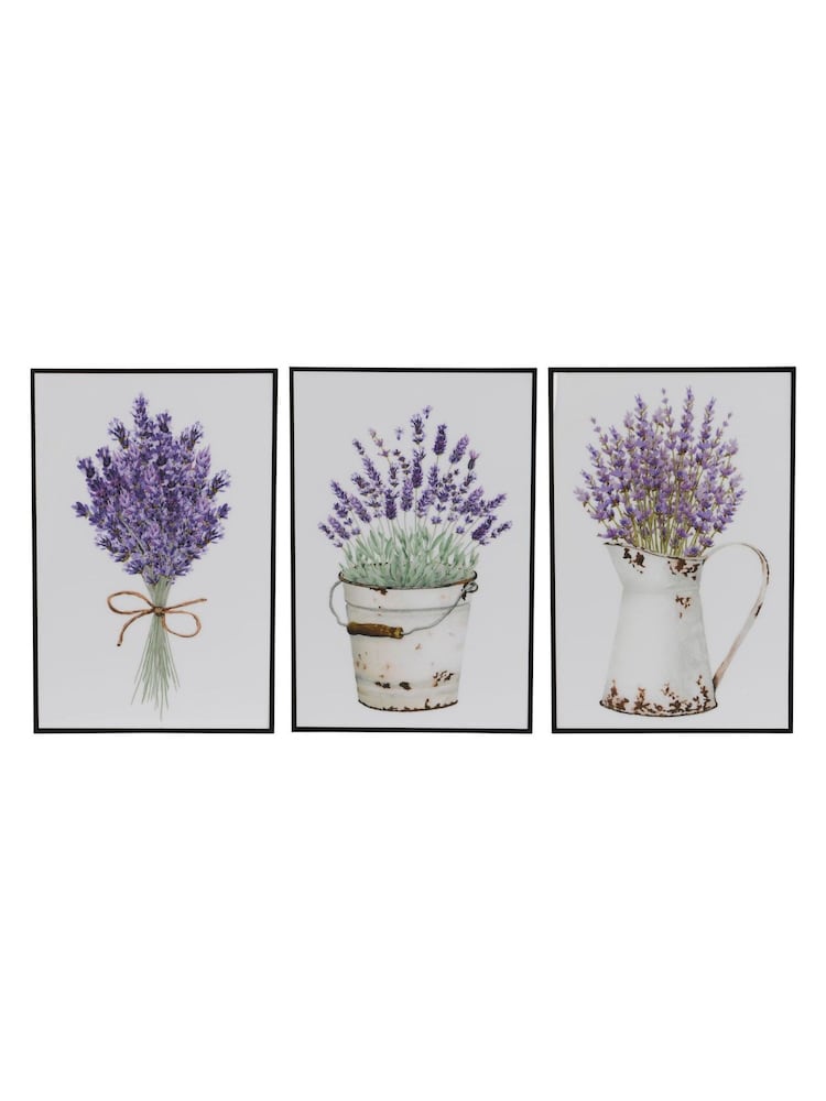 Decoris Set of 3 Lavender Wall Art - Image 2 of 2