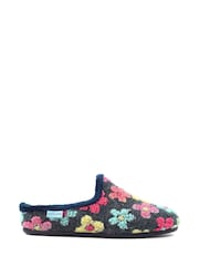 Lunar Blue Dolly Flower Mule Slippers - Image 3 of 8