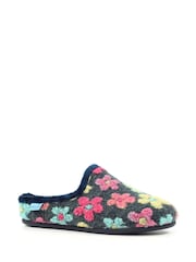 Lunar Blue Dolly Flower Mule Slippers - Image 4 of 8