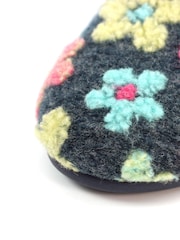 Lunar Blue Dolly Flower Mule Slippers - Image 8 of 8