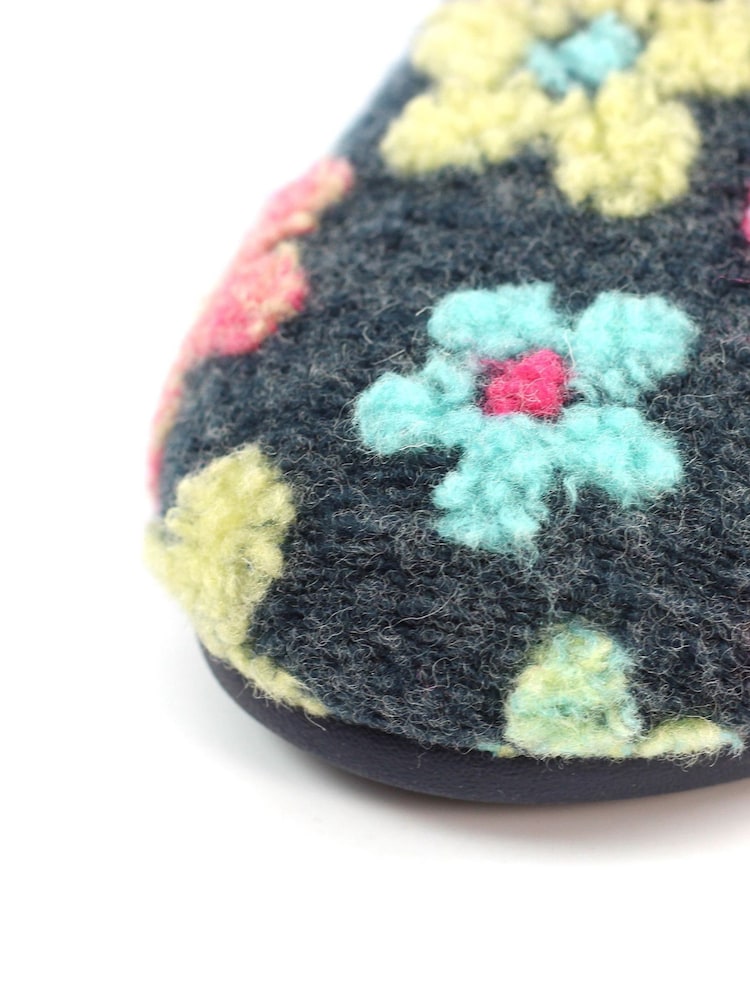 Lunar Blue Dolly Flower Mule Slippers - Image 8 of 8