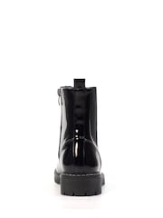 Lunar Alexis Patent Fashion Black Boots - Image 6 of 7