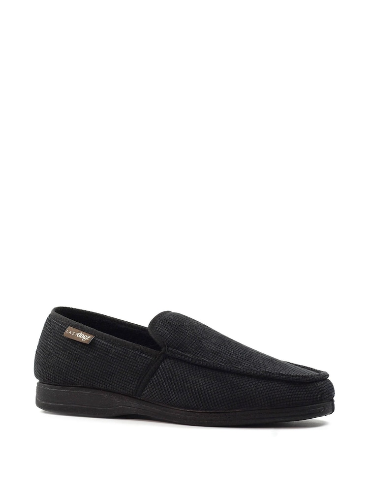 Lazy Dogz Dylan Full Black Slippers - Image 1 of 5 Lazy Dogz Dylan Full Black Slippers - Image 1 of 5