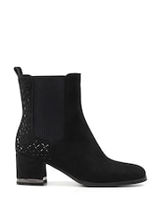 Lunar Aurora Heeled Ankle Black Boots - Imagen 2 de 6