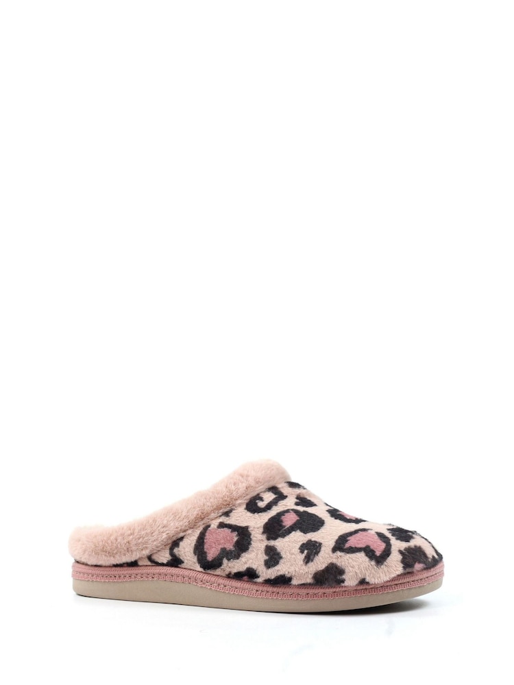 Lunar Pink Frutti Faux Fur Trim Mule Slippers - Image 2 of 8