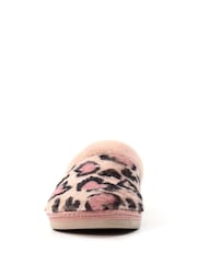 Lunar Pink Frutti Faux Fur Trim Mule Slippers - Image 4 of 8