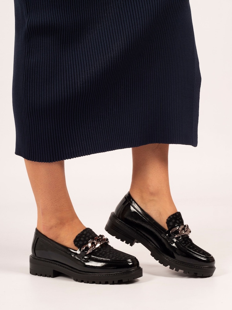 Lunar Checo Chunky Black Loafers - Image 1 of 9