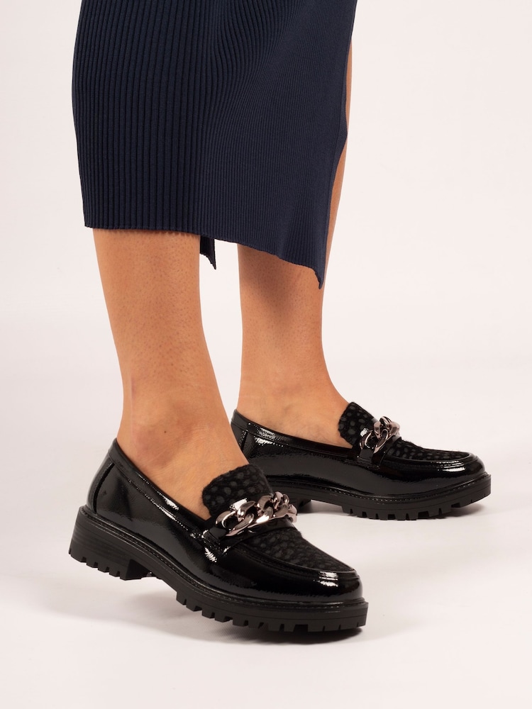 Lunar Checo Chunky Black Loafers - Image 2 of 9