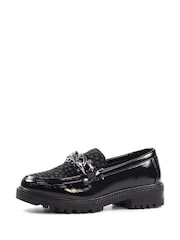 Lunar Checo Chunky Black Loafers - Image 4 of 9