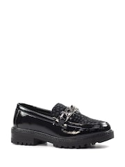 Lunar Checo Chunky Black Loafers - Image 5 of 9