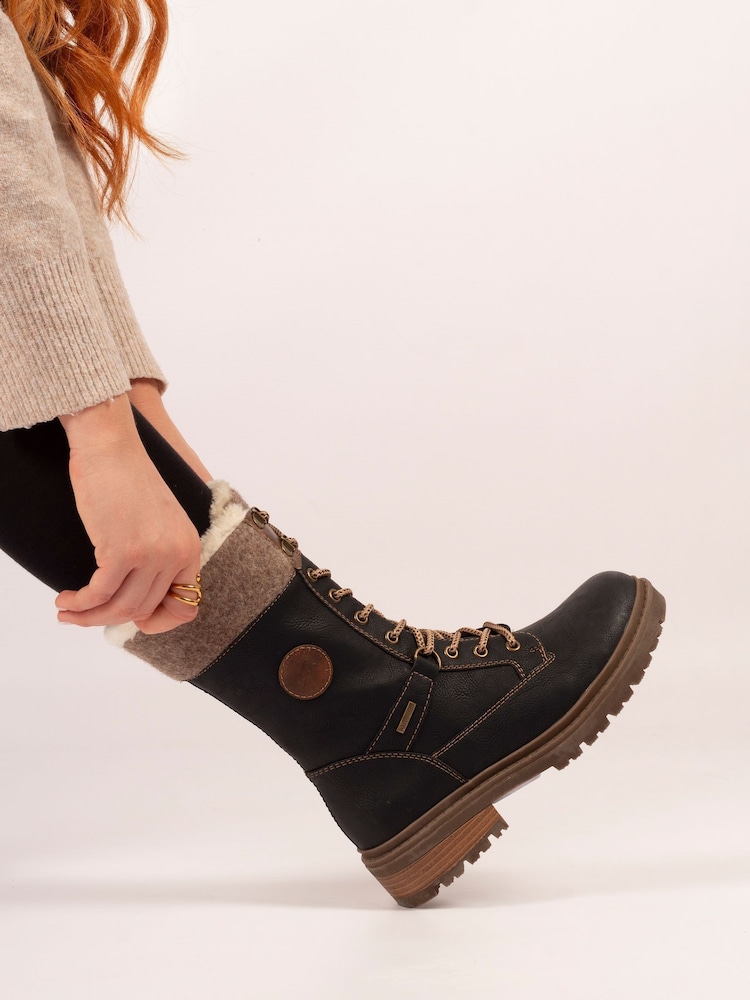 Lunar Cambridge Ice Grip Waterproof Black Boots - Image 1 of 6 Lunar Cambridge Ice Grip Waterproof Black Boots - Image 1 of 6