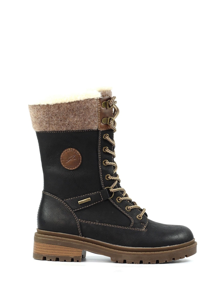 Lunar Cambridge Ice Grip Waterproof Black Boots - Image 2 of 6 Lunar Cambridge Ice Grip Waterproof Black Boots - Image 2 of 6