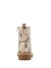 Lunar Cream Dazzle Floral Lace-Up Ankle Boots - Image 6 of 8